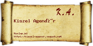Kiszel Agenór névjegykártya